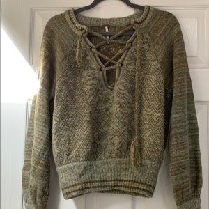 Free People Cropped Vintage Sweater